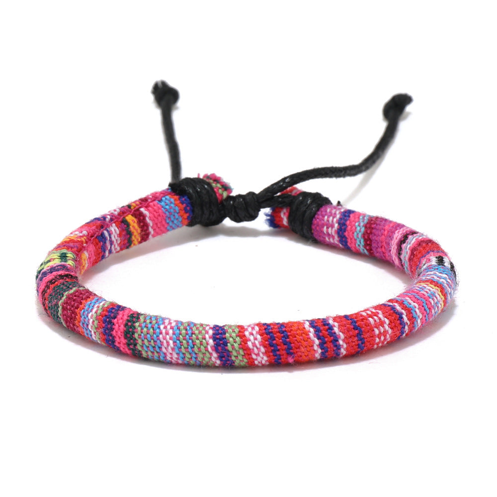 Wholesale Bohemian Colored Wax Rope Bracelet